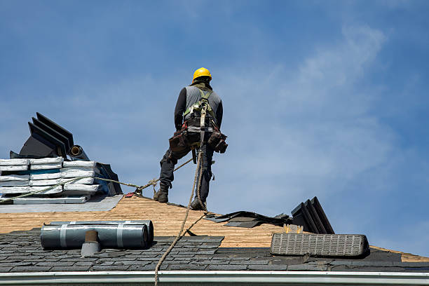 Professional Gutter Installation technician working in Mount Holly, NC